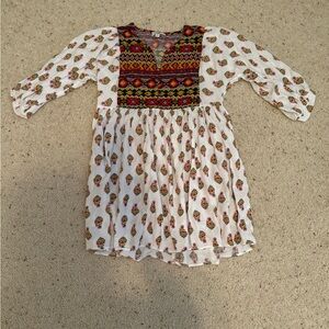 Umgee Mini Dress Boho Hippie Prairie Peasant Size small Dress